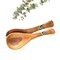 Natural Wood Salad Servers Set of 2 with Hand-Carved Olive Wood and Batik Bone Inlay